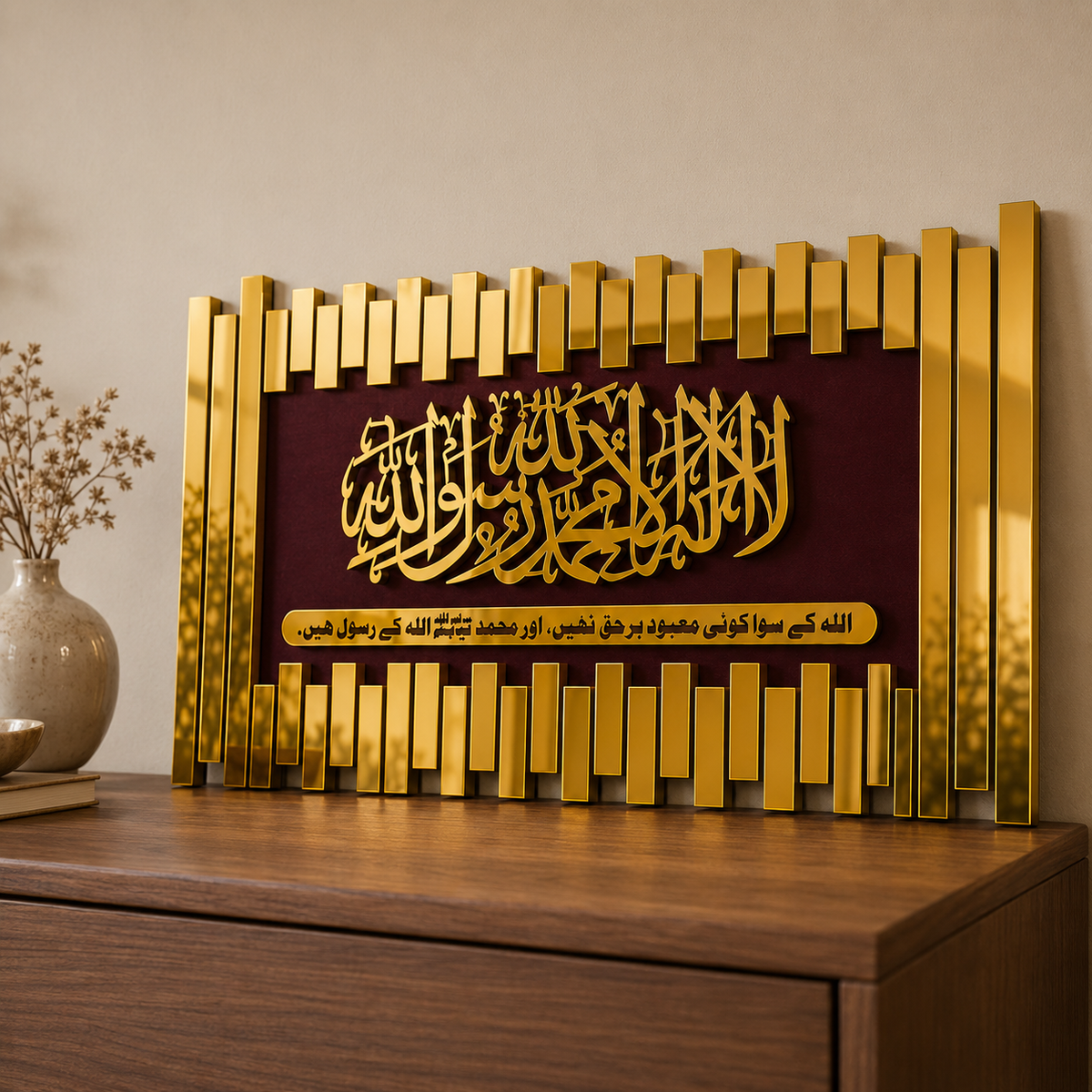 ✨Kalma Tayyaba Islamic Wall Art – Premium 3D Décor